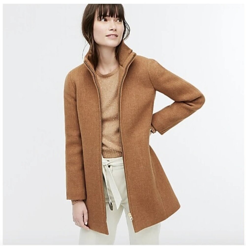 J. CREW Nello Gori Lodge Coat in Italian Stadium Cloth Wool Size 00